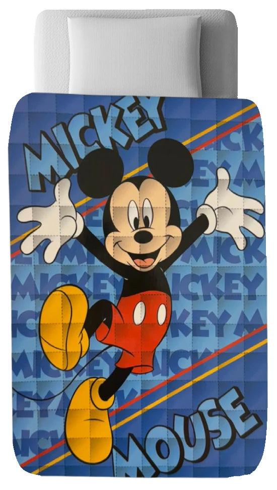Trapunta Topolino letto singolo 160x250 cm, licenza ufficiale Disney