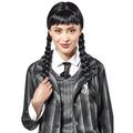 Parrucca Mercoledì Addams per Halloween e Carnevale