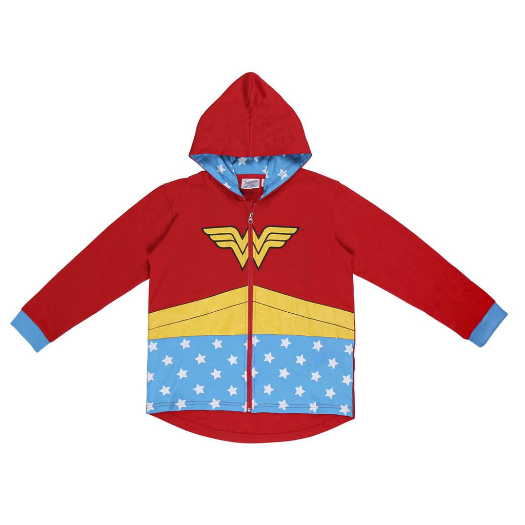 Felpa con cappuccio Wonder Woman per bambina, licenza ufficiale DC Comics