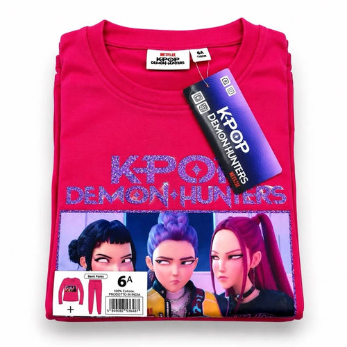 Pigiama K-Pop Demon Hunters bambina fucsia – dettaglio