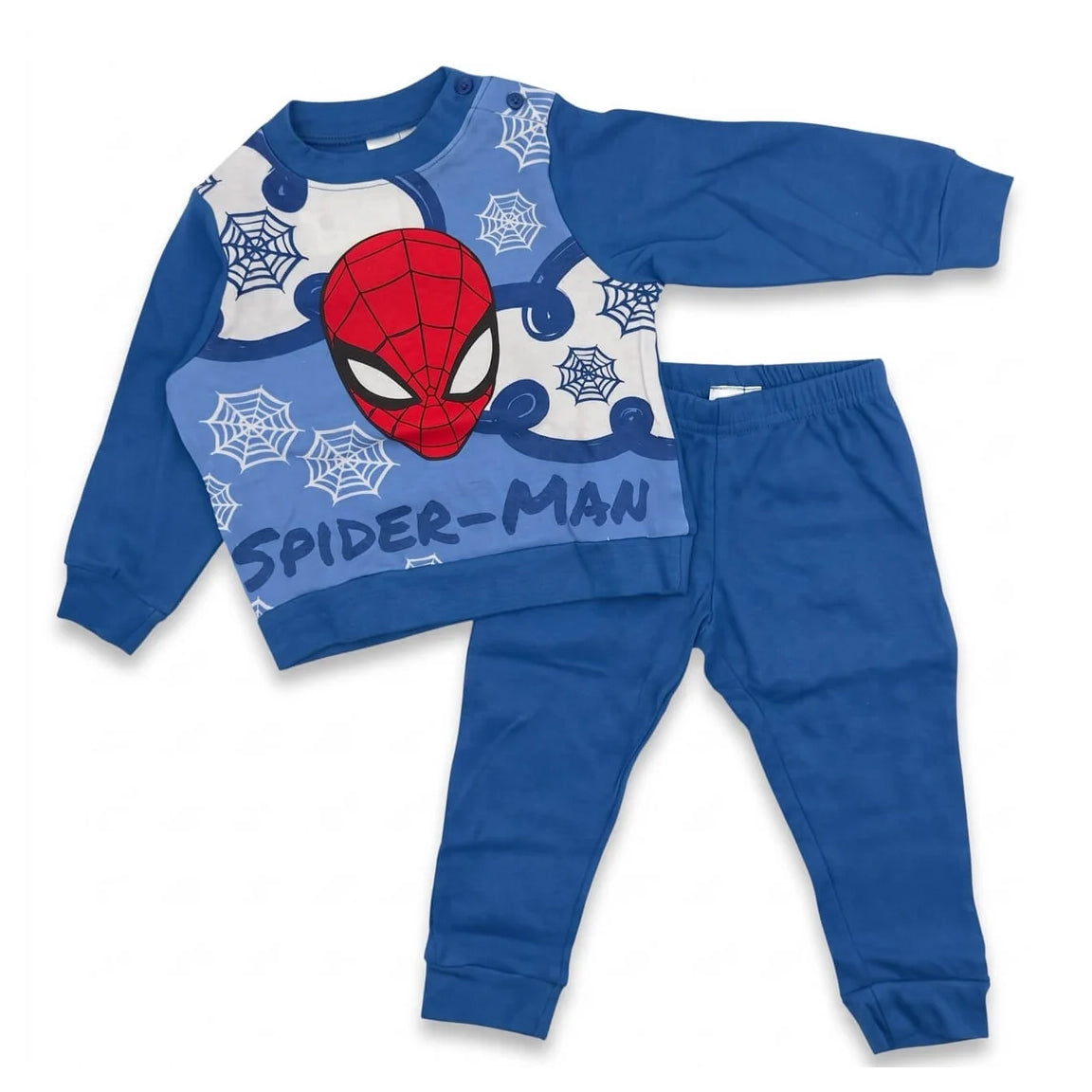 Pigiama Invernale Spiderman per Bimbo – Caldo Cotone, 12-30 mesi
