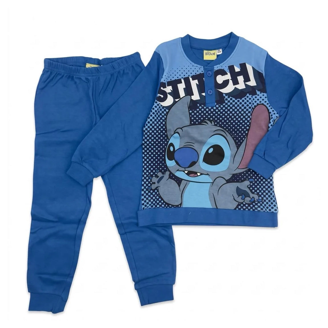 Pigiama Invernale Stitch per Bambini – Caldo Cotone, 3-7 anni