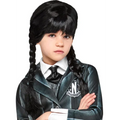 Parrucca Mercoledì Addams per Halloween e Carnevale