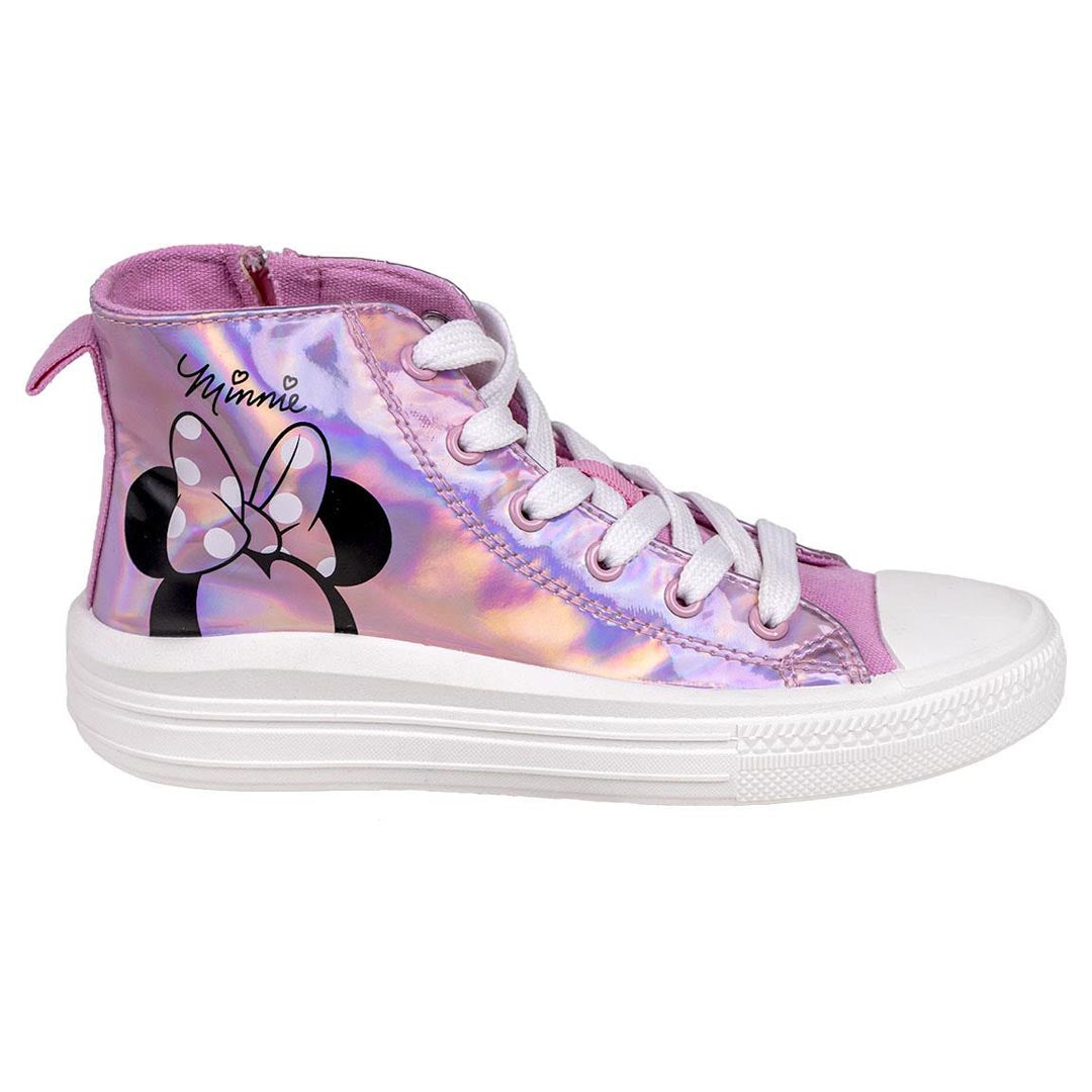 Scarpe alte Minnie rosa per bambina