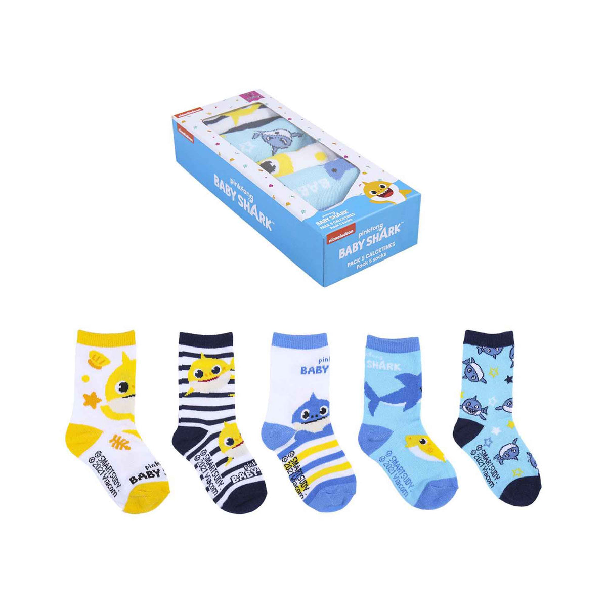 Set 5 calzini BABY SHARK - Chico e Chica