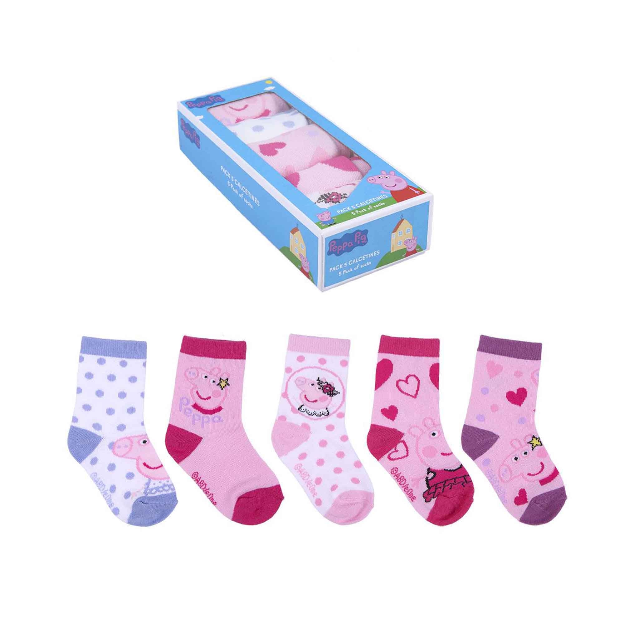 Set 5 calzini PEPPA PIG - Chico e Chica
